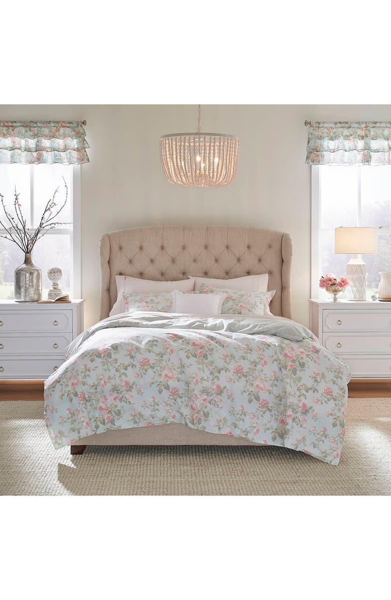 Laura Ashley Madelynn 3-Piece Floral Cotton Duvet Set, Alternate, color, 