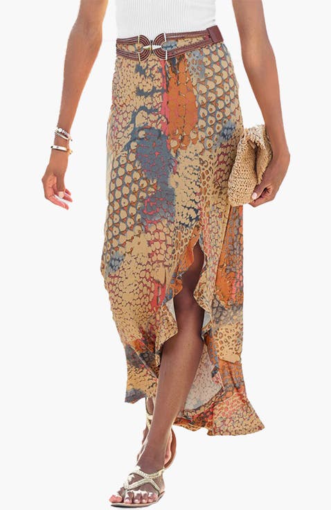 Women's Ruffled Maxi Skirt