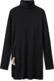 MANGO Turtleneck Tunic with Brooch