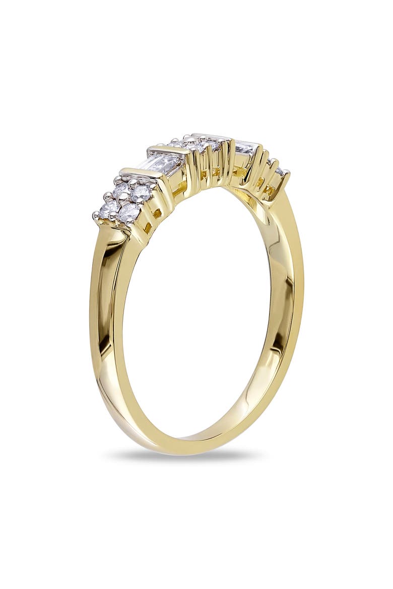 Baguette & Round Diamond Ring - 0.26ct., Alternate, color, WHITE