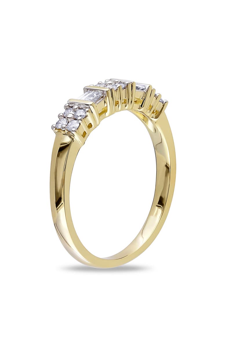 DELMAR Baguette & Round Diamond Ring - 0.26ct., Alternate, color, White