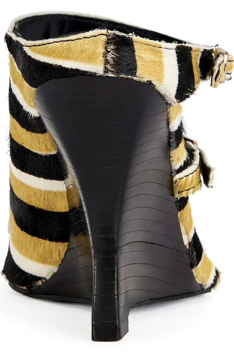 AZALEA WANG Giannis Genuine Calf Hair Wedge Sandal, Alternate, color,