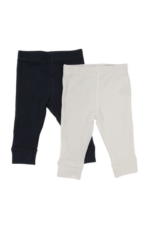 Baby Pants & Leggings Set, Navy Crawling Pant + Colored Legging