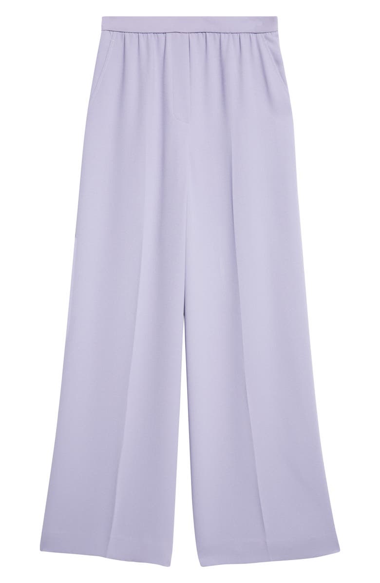 ST. JOHN Satin Back Crepe Wide Leg Pants, Alternate, color, Iris