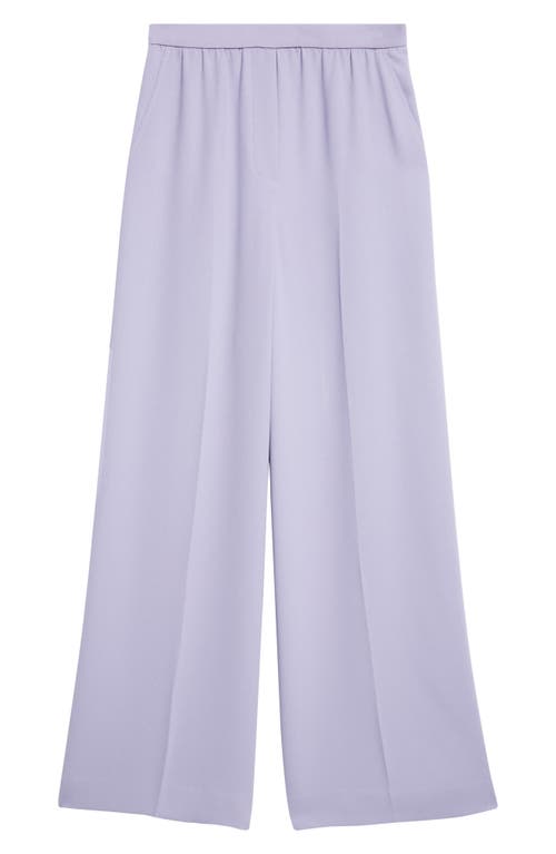 St John St. John Satin Back Crepe Wide Leg Pants In Purple