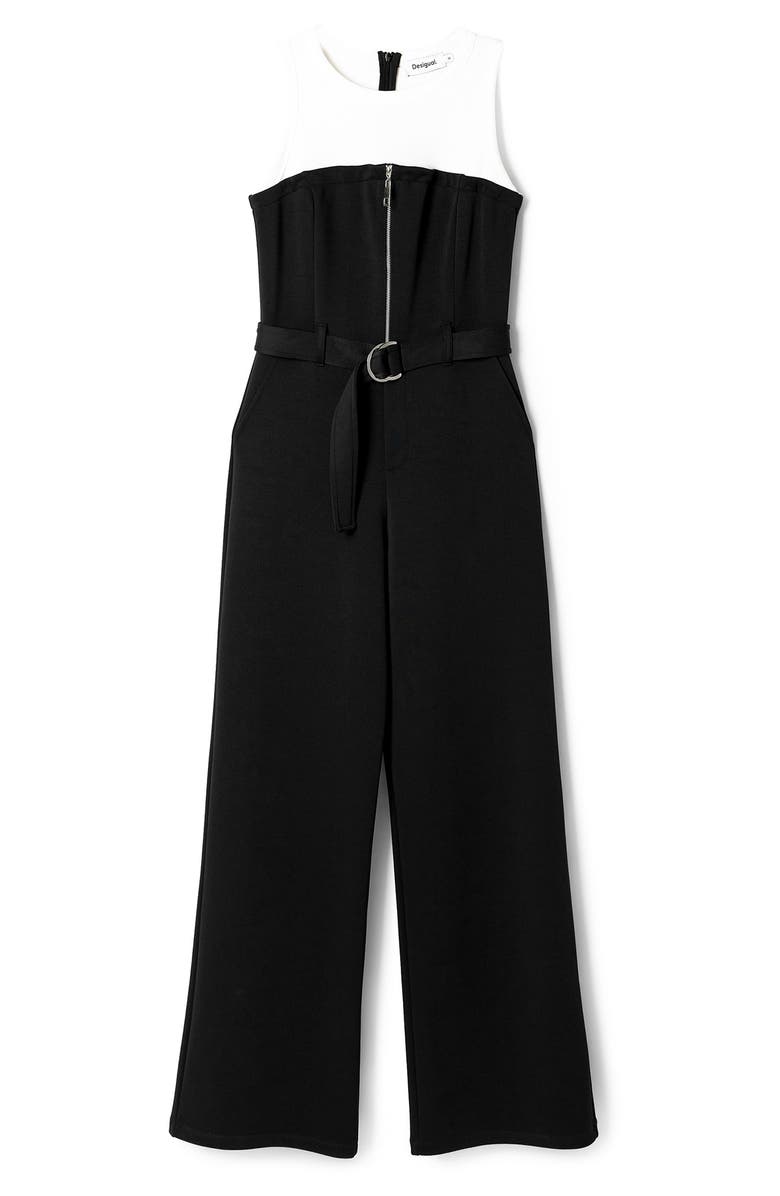 Desigual Launa Sleeveless Wide Leg Jumpsuit, Alternate, color, 
