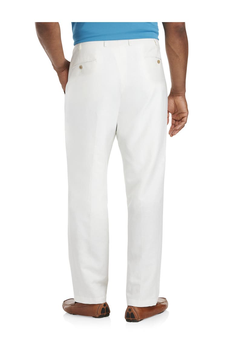 Big & Tall Linen-Blend Suit Pants, Alternate, color, WHITE