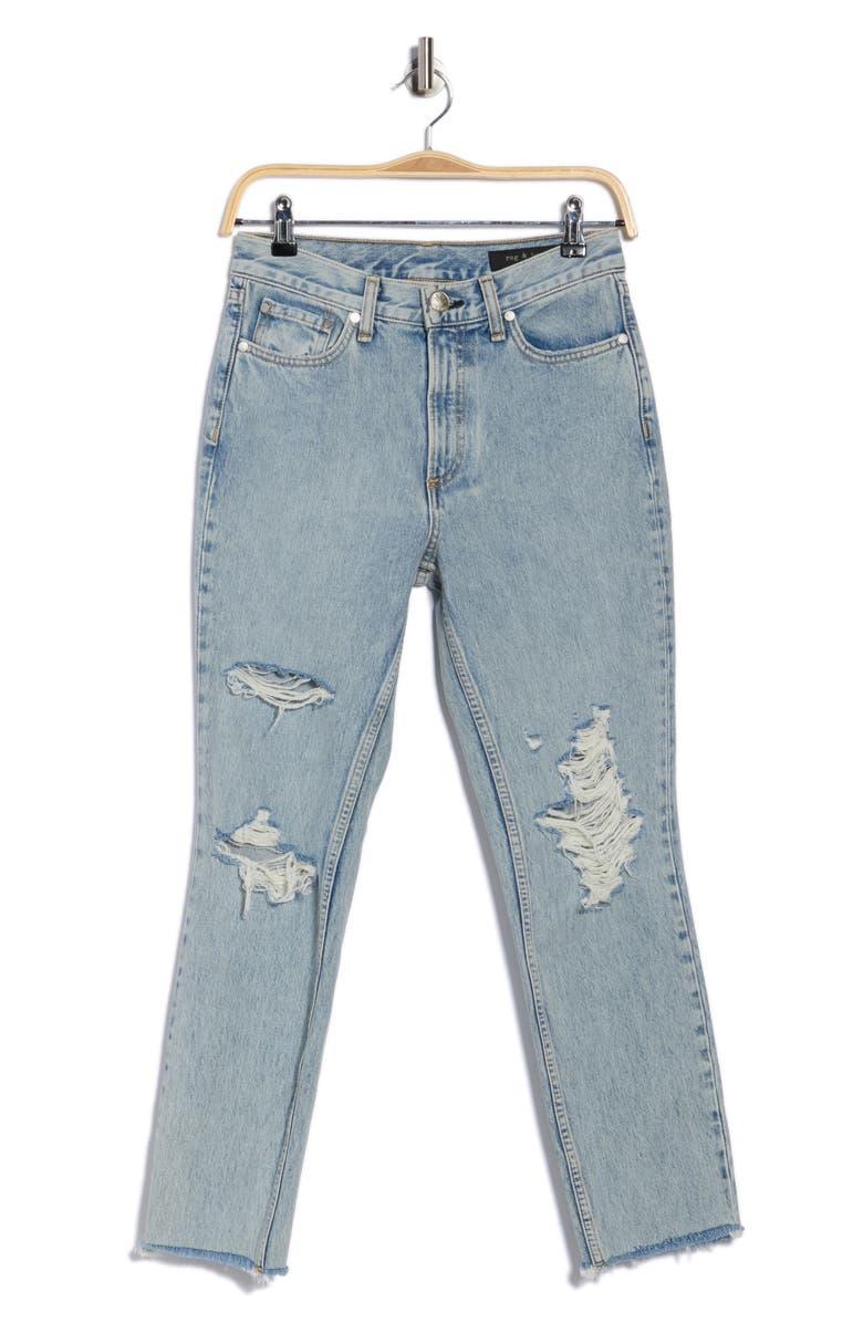rag & bone Ripped Ankle Skinny Jeans, Alternate, color, Mdsonwhole