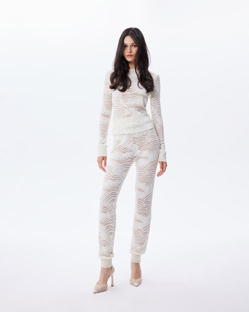 Theo The Label Women's White Artemis Fern Lace Long-sleeve Top - Ivory In Ivory