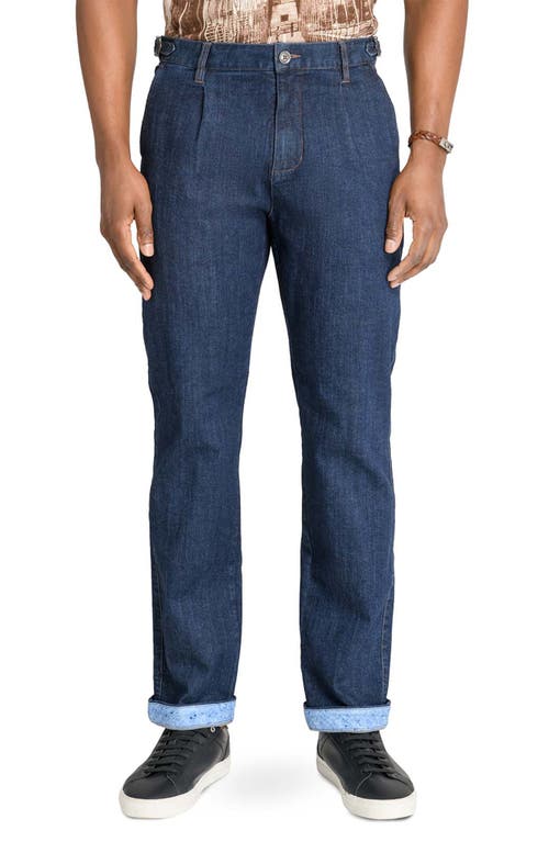 Brooklyn Brigade Solid Pleated Pant In Navy