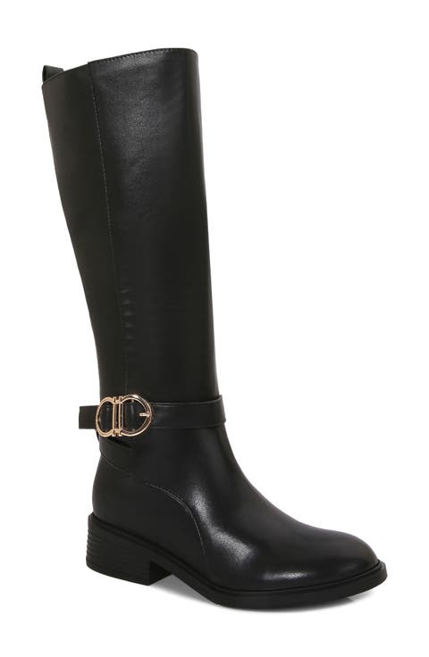 Belinda Faux Leather Riding Boot
