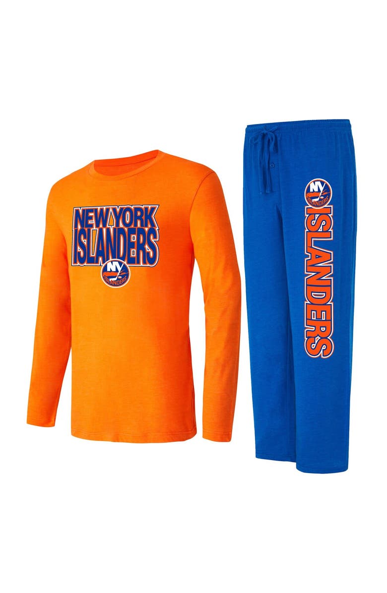 CONCEPTS SPORT Men's Concepts Sport Royal/Orange New York Islanders Meter Long Sleeve T-Shirt & Pants Sleep Set, Main, color, 