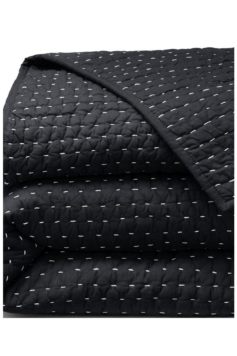 Seed Stitch Quilt, Alternate, color, Black Slate