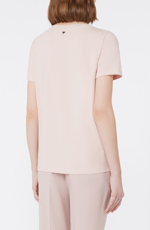 Weekend Max Mara Crewneck Jersey T-shirt In Pink