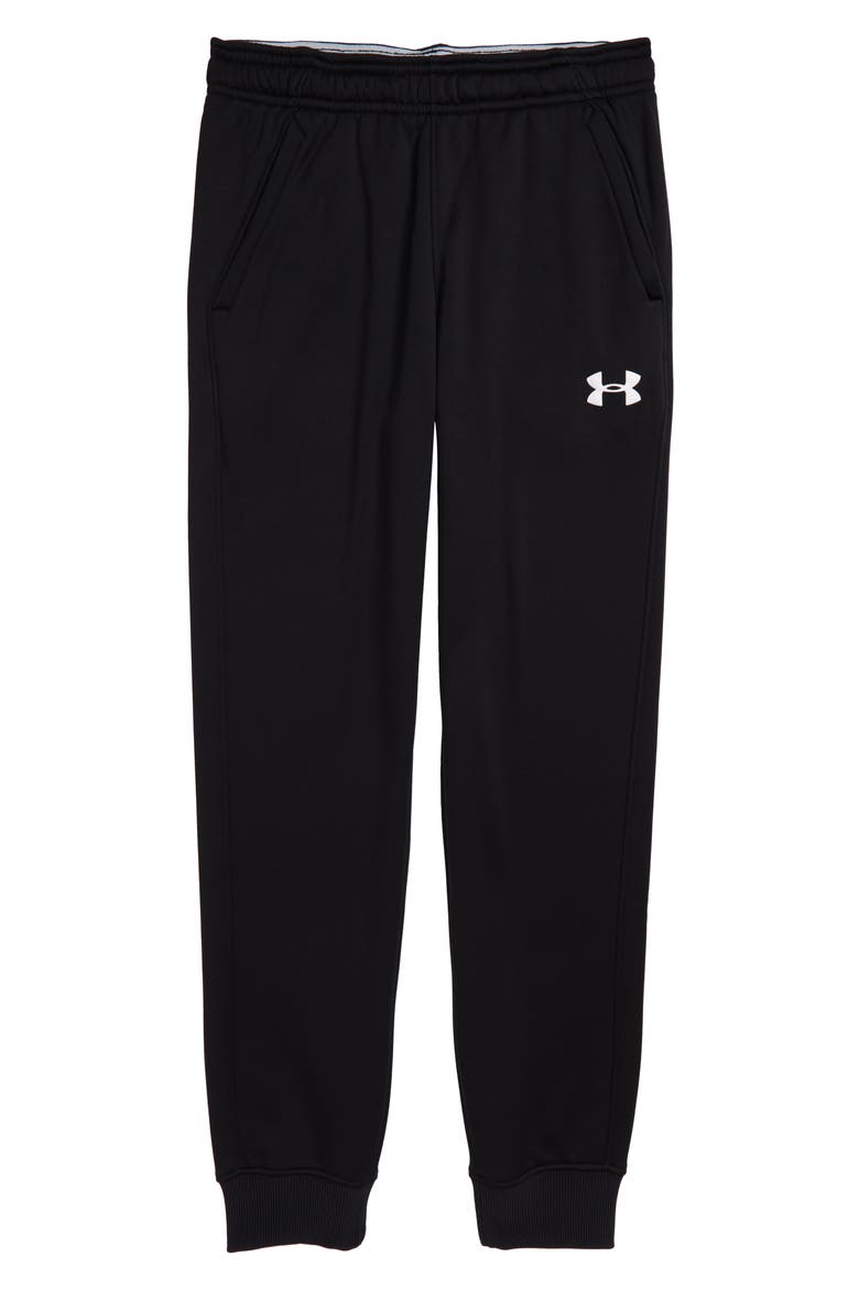 ColdGear® Armour Fleece® Jogger Pants, Main, color, BLACK/ WHITE