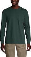Lands' End Super-T Long Sleeve T-Shirt with Pocket