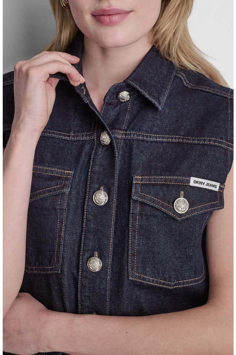 Longline Trucker Vest, Alternate, color, FEARLESS