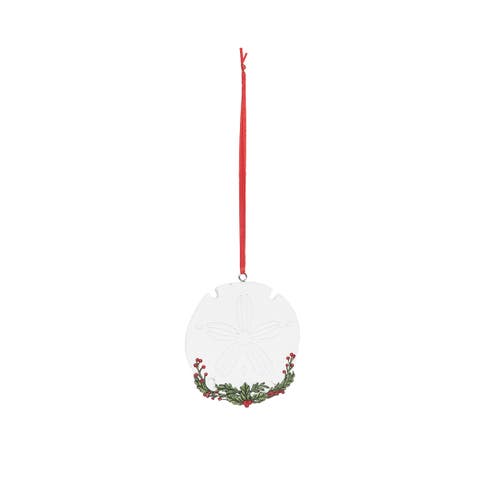 Silver Sand Dollar Christmas Tree Ornament