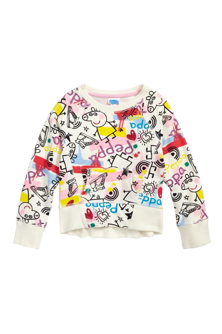 Peppa Pig Graphic Sweatshirt, Main, color, CREAM