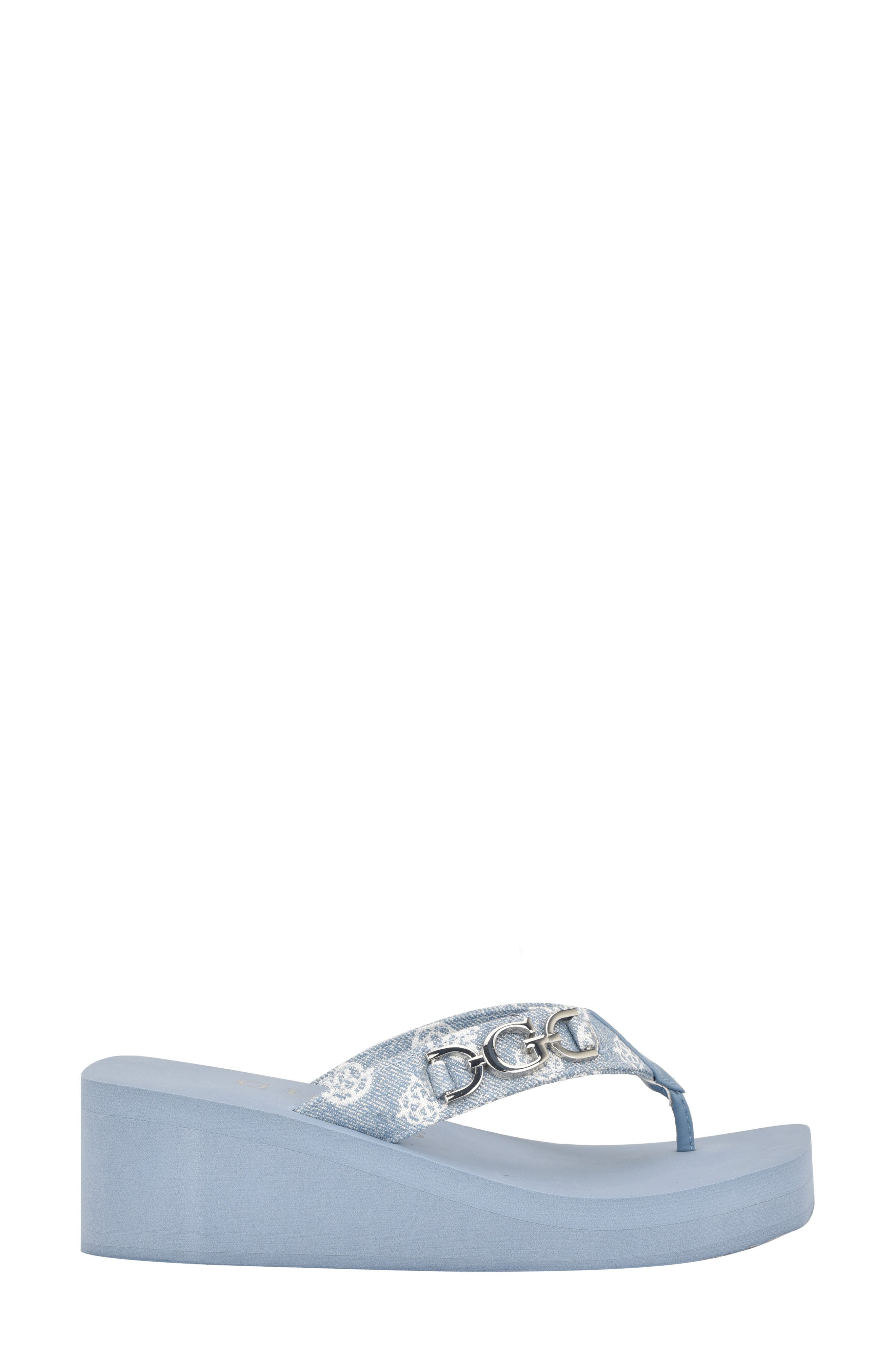 Edany Platform Wedge Flip Flop, Alternate, color, MEDIUM BLUE 421