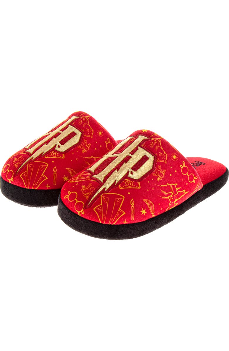 HARRY POTTER Slippers - Magical, Cozy House Shoes for Wizards and Witches, Alternate, color, Red