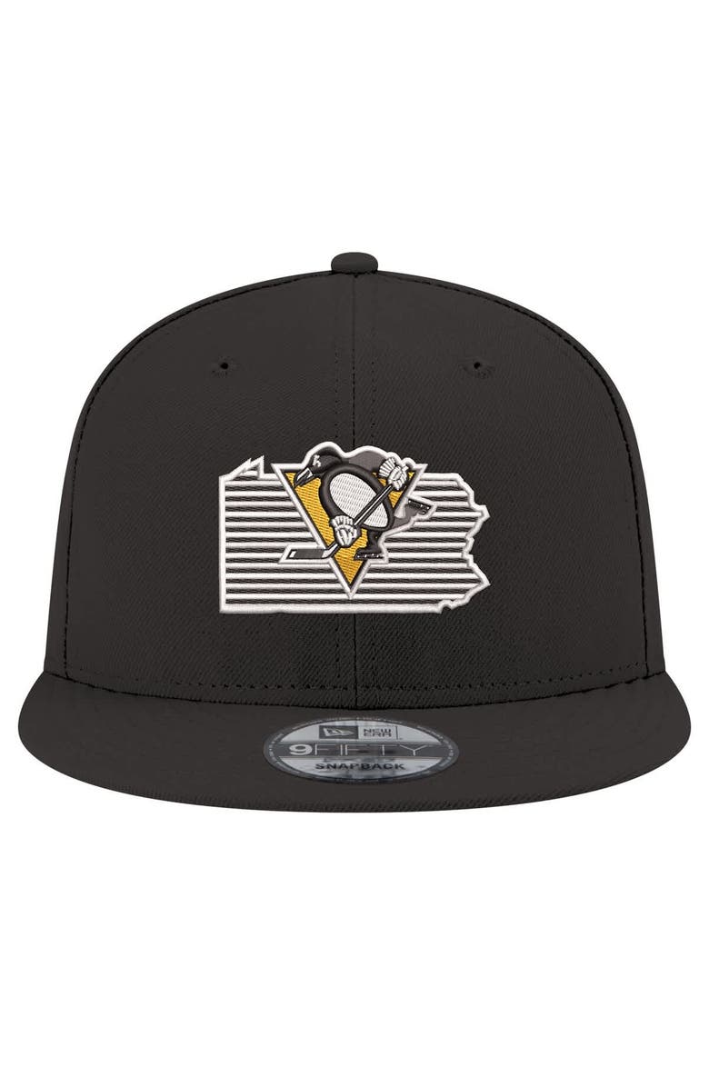 New Era Men's New Era Black Pittsburgh Penguins State Pride 9FIFTY Snapback Hat, Alternate, color, Black