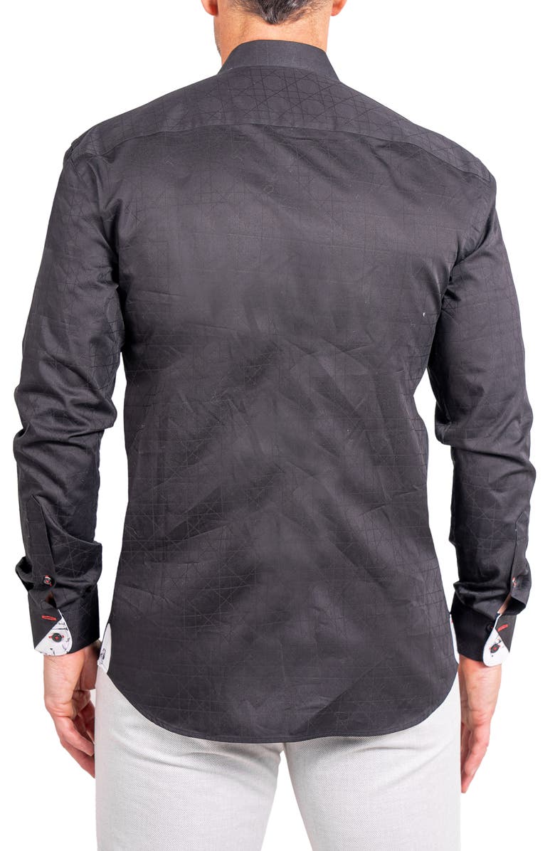 Maceoo Einstein Ascension Contemporary Fit Button-Up Shirt, Alternate, color, Black