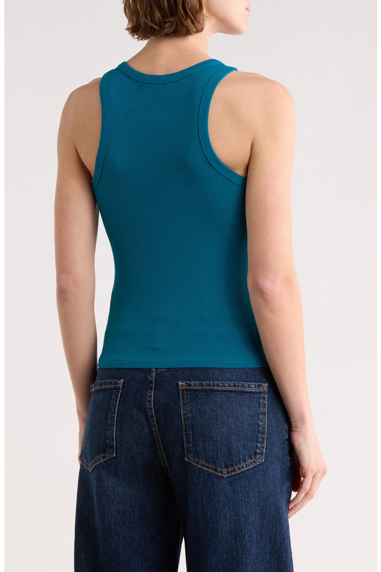 Ribbed Jersey Tank, Alternate, color, DEEP LAGOON