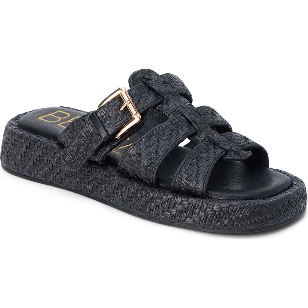 Beach By Matisse Ciao Platform Wedge Slide Sandal In Black