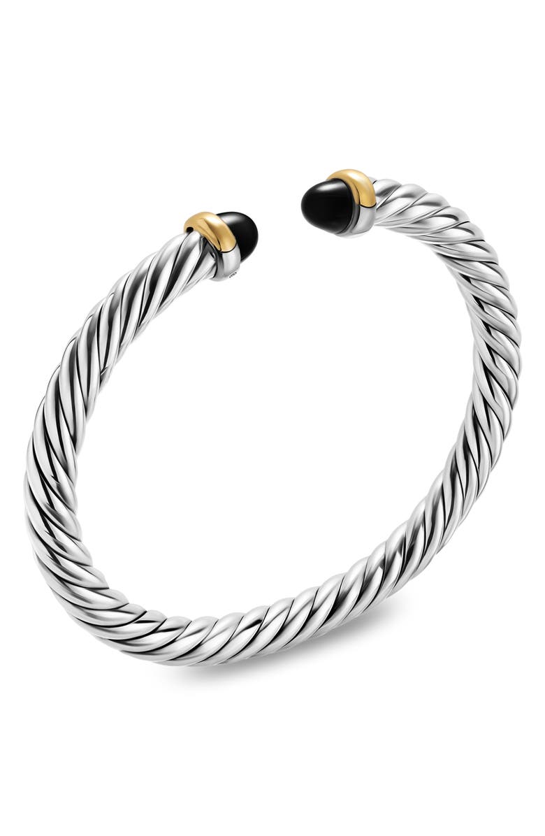 David Yurman Cablespira<sup>®</sup> Flex Bracelet, 6mm, Alternate, color, Black Onyx
