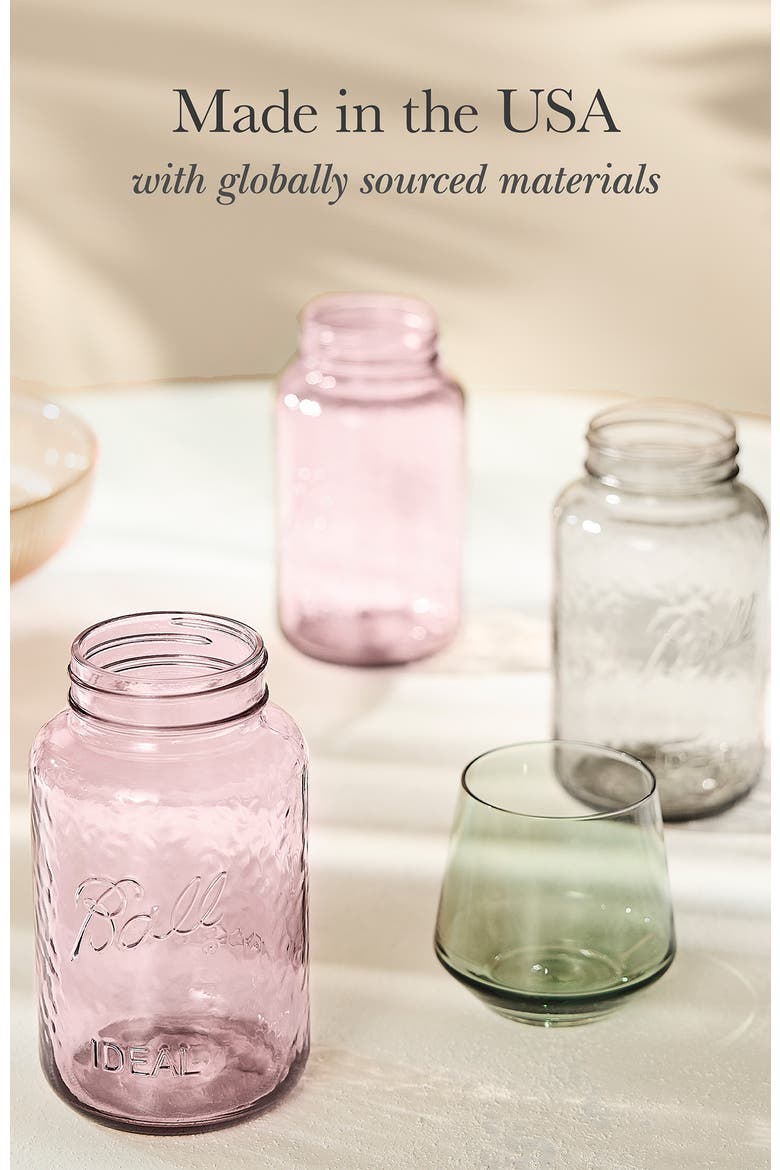 Vintage Glass Mason Jars, 32 Ounce, Pack of 8, Alternate, color, Rose