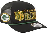 New Era Men's New Era Black Green Bay Packers Throwback Foam 19TWENTY Adjustable Hat