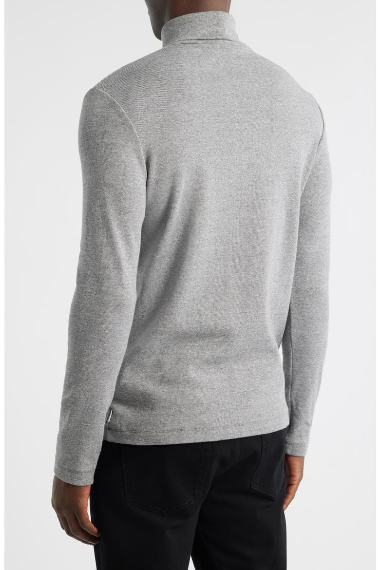Canon Turtleneck Cotton Blend Sweater, Alternate, color, HEATHER GREY