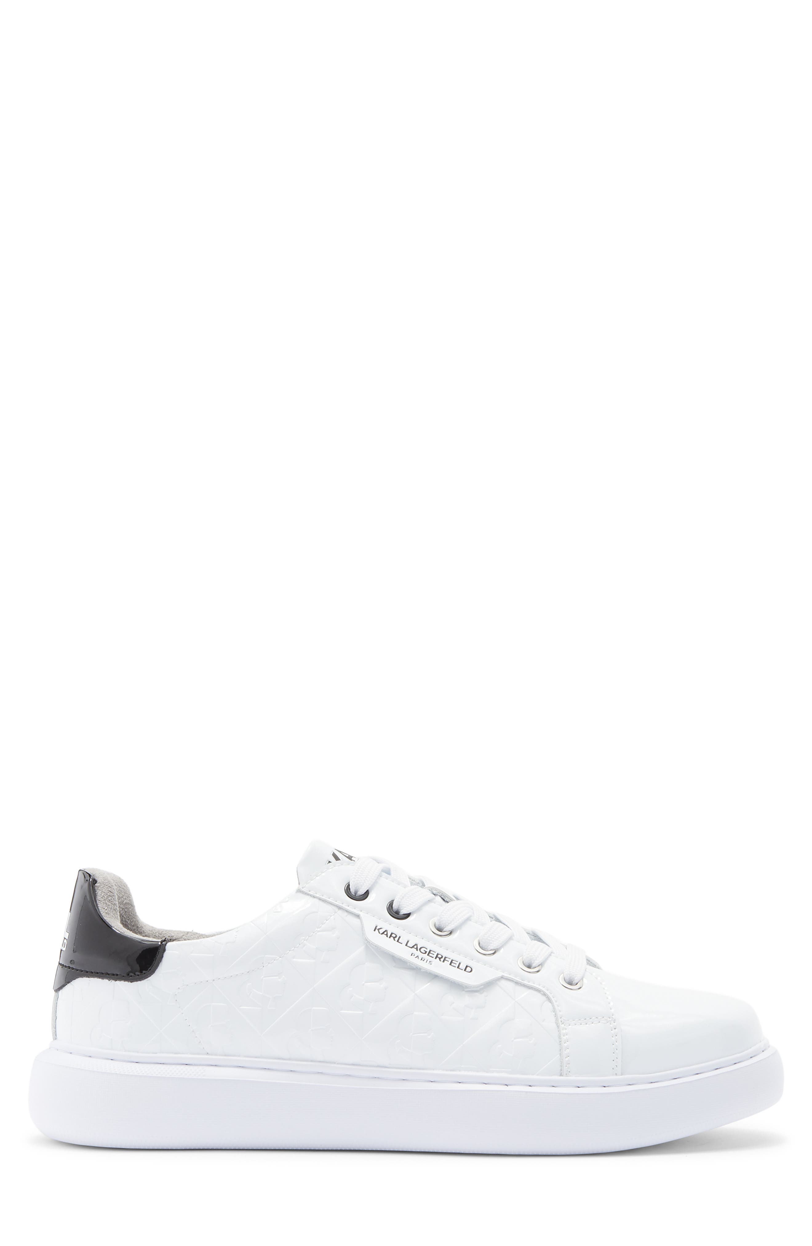 KARL LAGERFELD PARIS Karl Profile Low Top Sneaker, Alternate, color, White