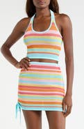 Kulani Kinis Stripe Knit Halter Crop Tank