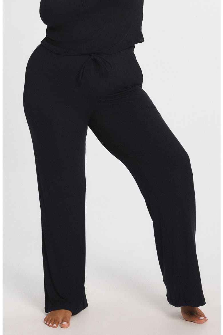 Modal Dreams Sleep Straight Leg Pants, Alternate, color, BLACK CAVIAR