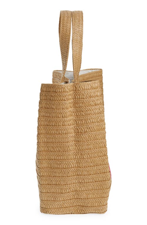 Btb Los Angeles Salty As A Beach Straw Tote In Brown