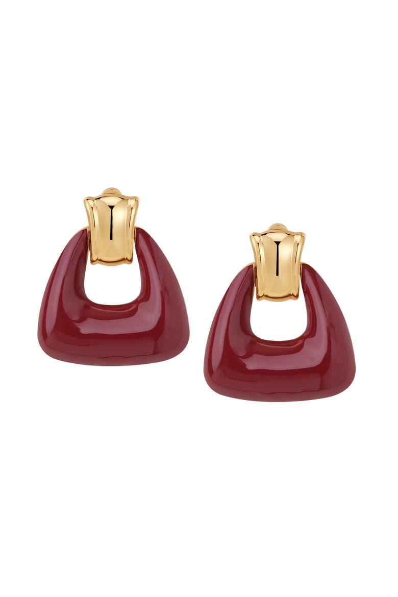 Ostuni Earrings, Main, color, Red & Gold