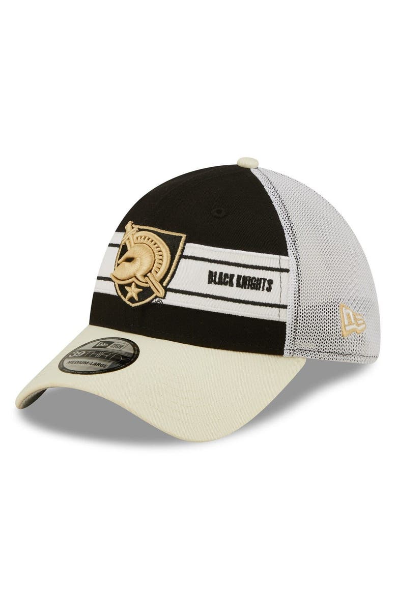Men's New Era Black/Gold Army Black Knights Banded 39THIRTY Flex Hat, Main, color, Black
