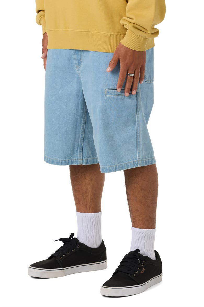 OG Dockside Utility Denim Shorts, Alternate, color, WASHED INDIGO