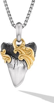 David Yurman Waves Shark Tooth Enhancer in Sterling Silver, 25mm