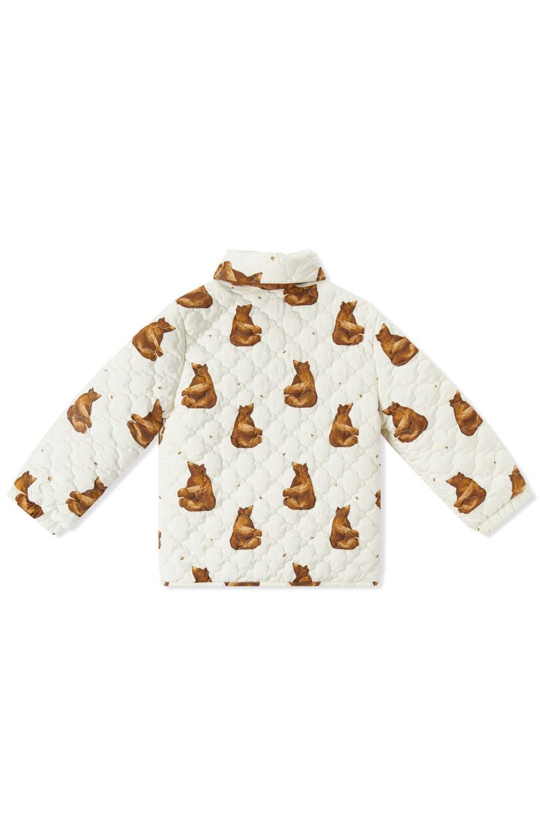 Milkbarn Quilted Padded Jacket, Alternate, color, Honey Bear