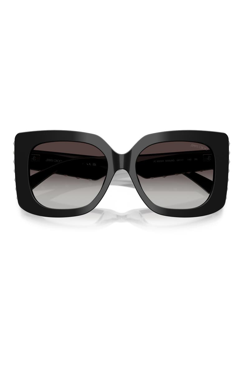 54mm Gradient Butterfly Sunglasses, Alternate, color, BLACK / GRADIENT GREY