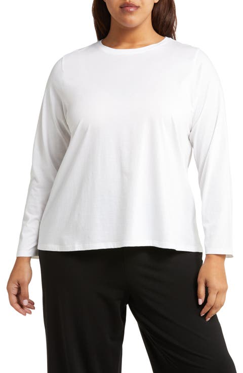 Round Neck Organic Cotton Long Sleeve Top