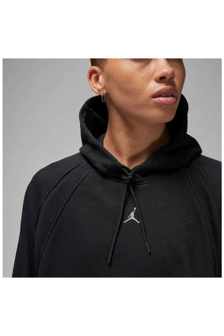 Crop Cotton Blend Hoodie, Alternate, color, BLACK/ BLACK/ BLACK/ STEALTH