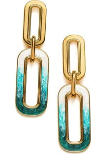 Missoma Enamel Haze Link Drop Earrings