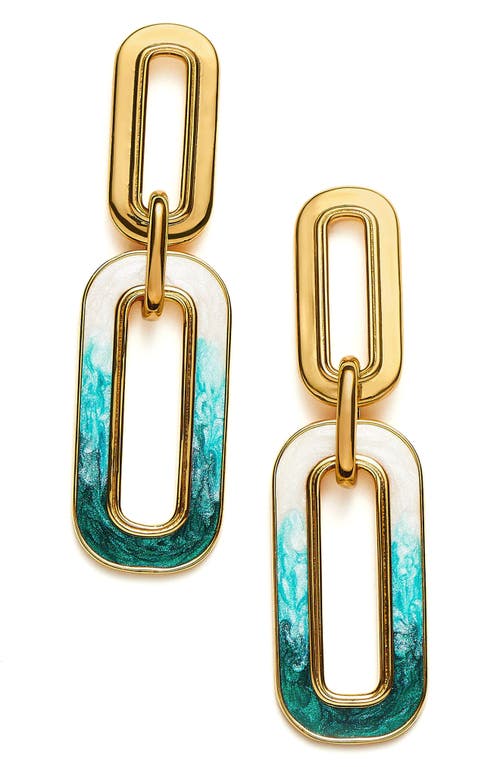 Missoma Enamel Haze Link Drop Earrings in Gold  product