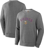 FANATICS Men's Fanatics  Heather Gray Minnesota Vikings Loop Terry Pullover Sweatshirt