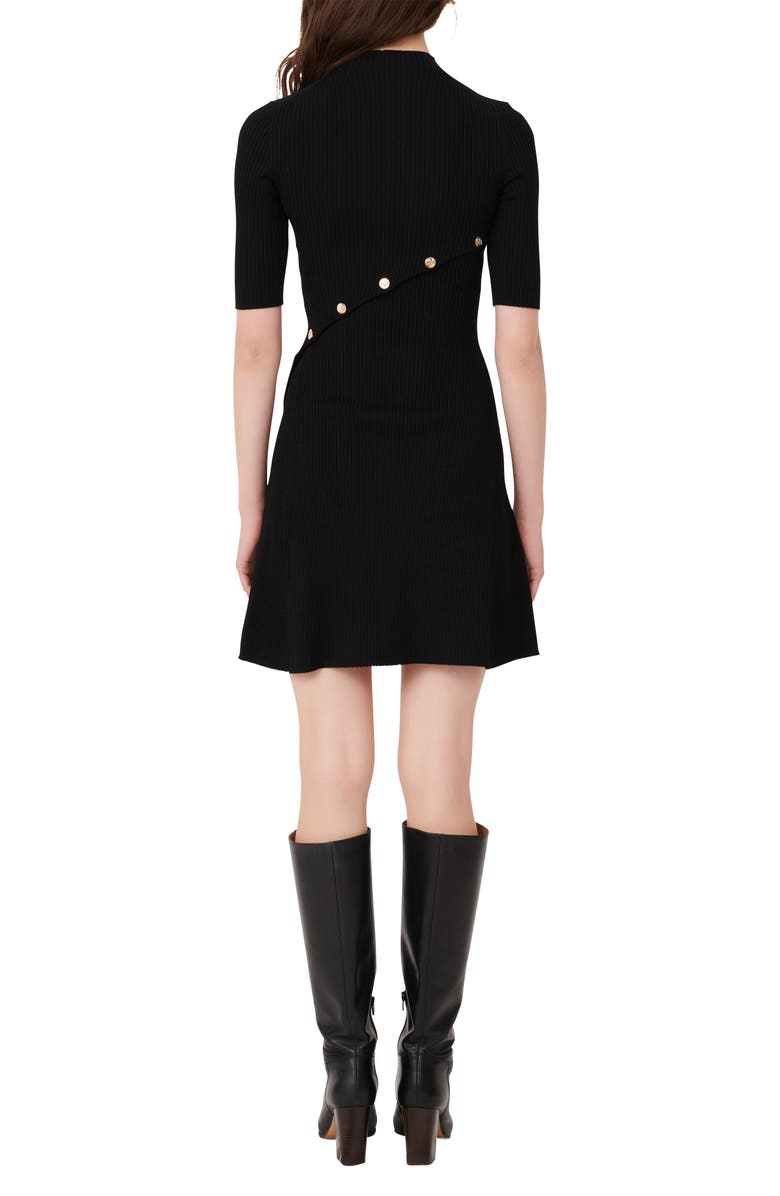 maje Mock Neck Minidress, Alternate, color, 