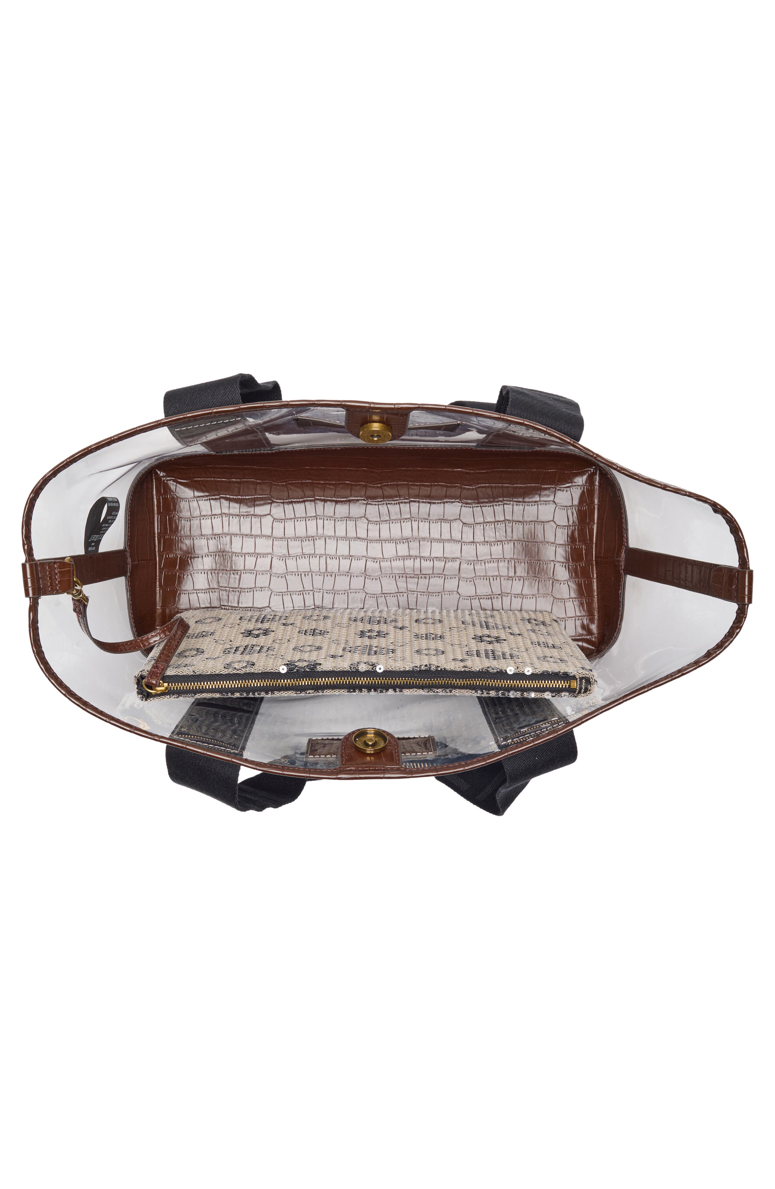 Chiswick Large Clear Shopper Tote, Alternate, color, OPEN BROWN